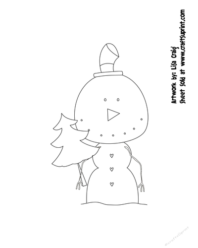 Primsy Snowmen 5 Digital Stamp 4