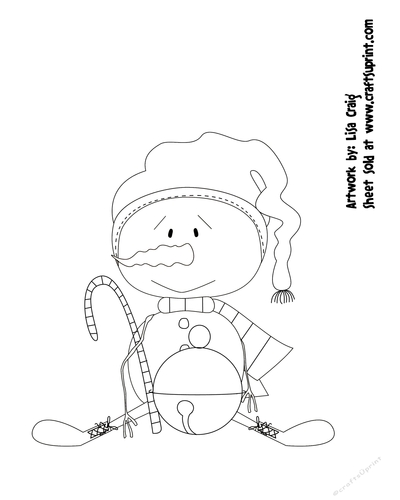 Primsy Snowmen 6 Digital Stamp 1