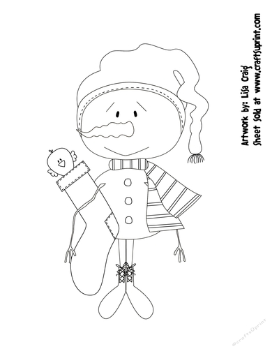Primsy Snowmen 6 Digital Stamp 2