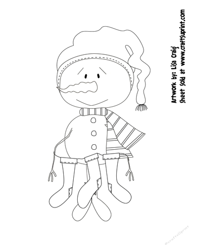 Primsy Snowmen 6 Digital Stamp 4