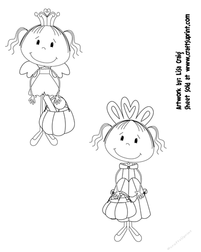 Trick-Or-Treat Lolli Digital Stamp 1