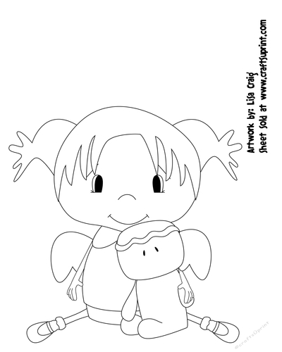 Winter Angel Digital Stamp 3