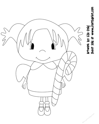 Winter Angel Digital Stamp 5