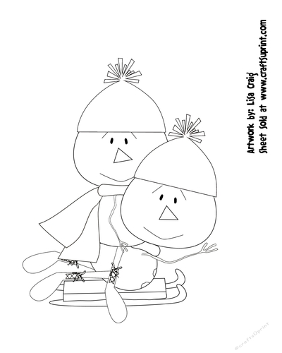 Winter Friends 2 Digital Stamp 1