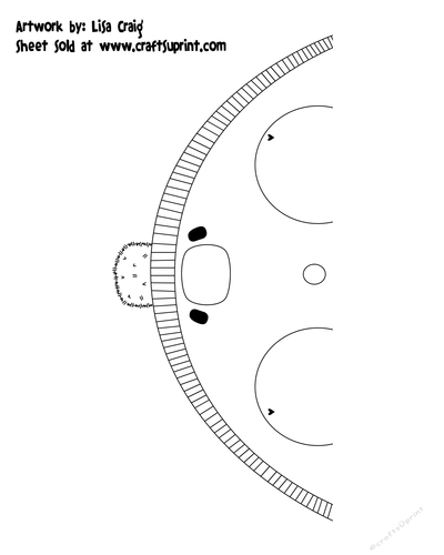 Looking Up Snowman Head Digital Stamp 3
