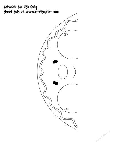 Looking Up Gingerbread Head Digital Stamp 1