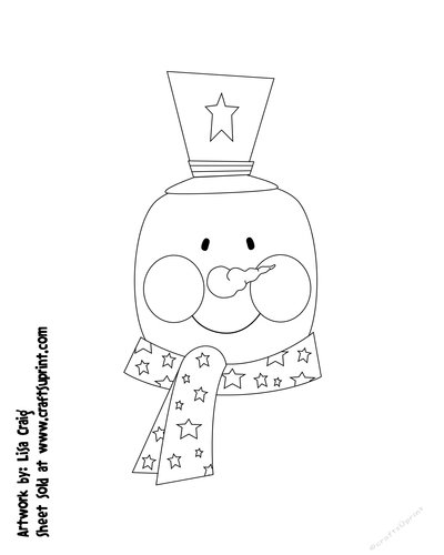 Primsy Snowhead Digital Stamp 1
