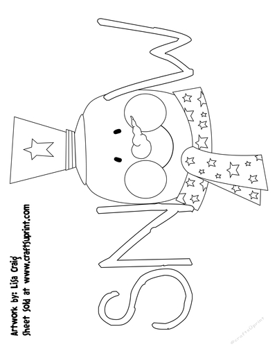 Primsy Snowhead Digital Stamp 2