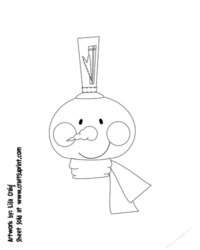 Primsy Snowhead Digital Stamp 3