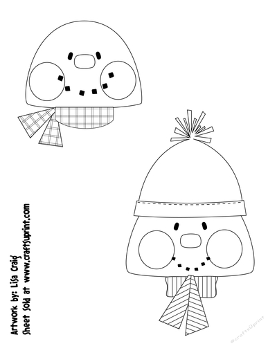 Primsy Snowhead Digital Stamp 4