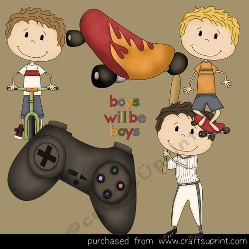 Boys Will Be Boys Clipart