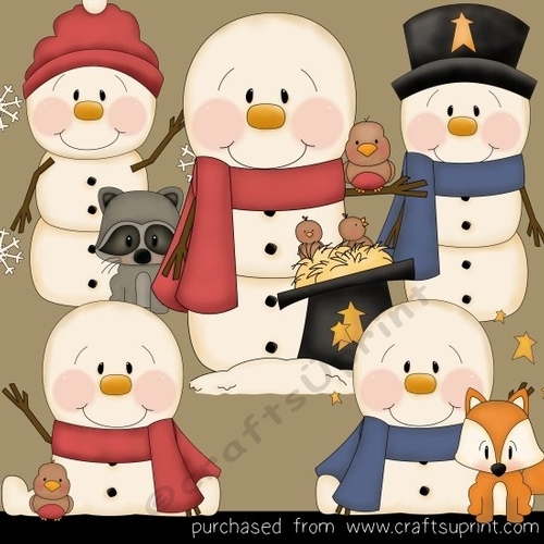 Snowmen & Friends Clipart
