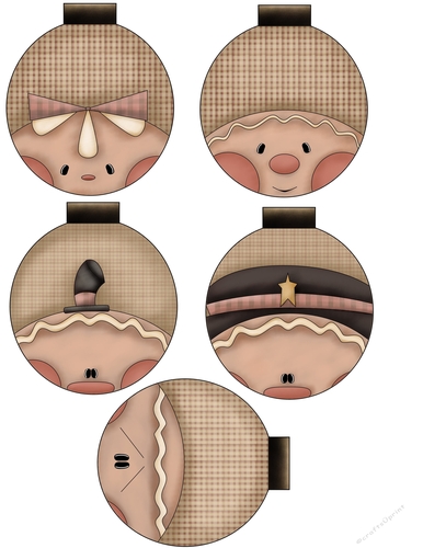 Lookin Up Gingerbread Tags Sheet