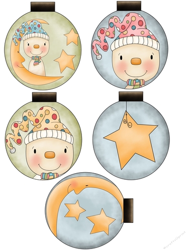 Baby Snow Tags Sheet