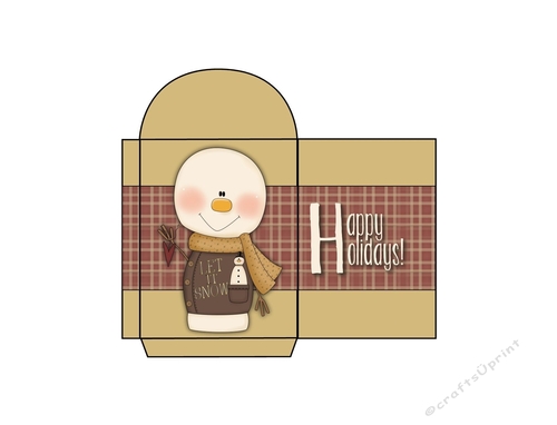 Happy Holidays Snowman Hot Beverage/Candy Packet