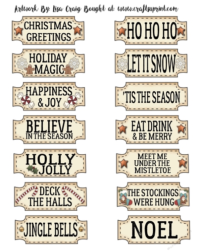 Christmas Sayings Sheet 2