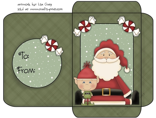 Christmas Gift Card Envelope Green 11