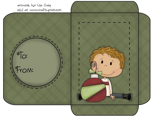 Christmas Gift Card Envelope Green 28