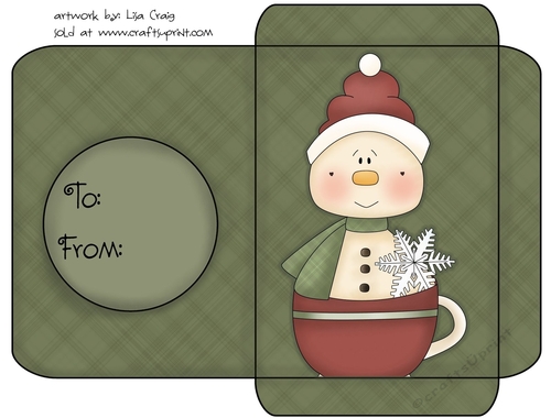 Christmas Gift Card Envelope Green 2
