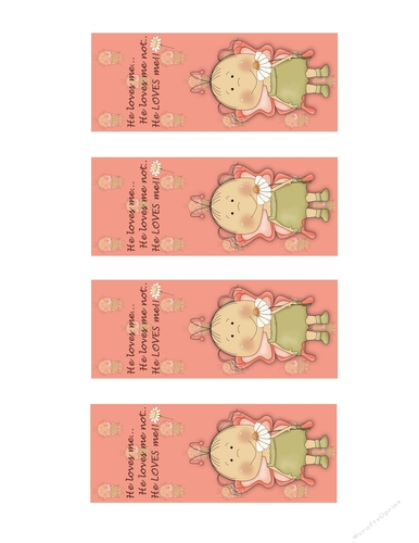Butterfly Girl Bookmarks Sheet