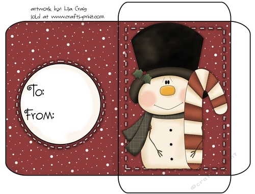 Christmas Gift Card Envelope Red 2