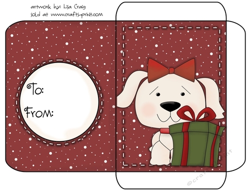 Christmas Gift Card Envelope Red 4