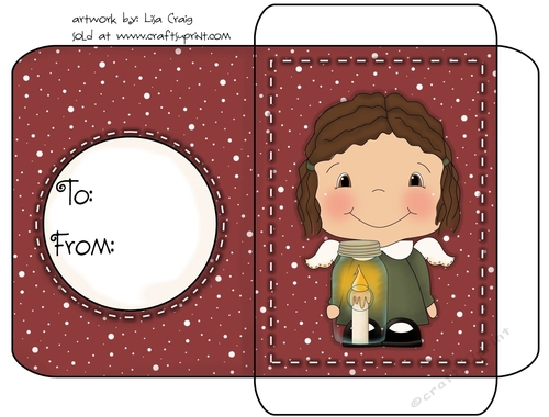 Christmas Gift Card Envelope Red 8