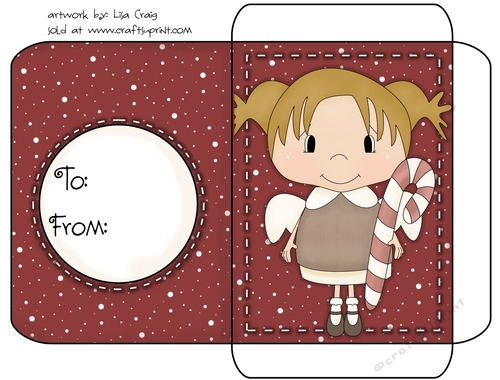 Christmas Gift Card Envelope Red 12