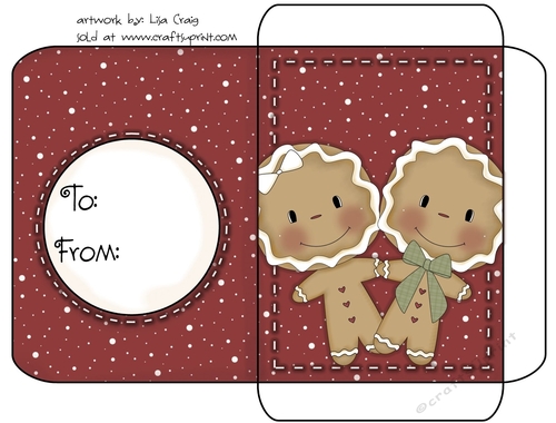 Christmas Gift Card Envelope Red 18