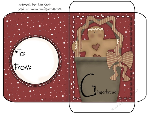 Christmas Gift Card Envelope Red 25