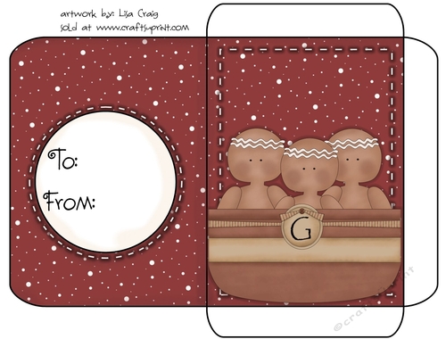 Christmas Gift Card Envelope Red 27