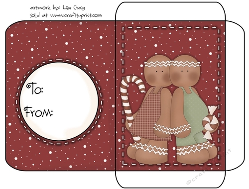 Christmas Gift Card Envelope Red 28