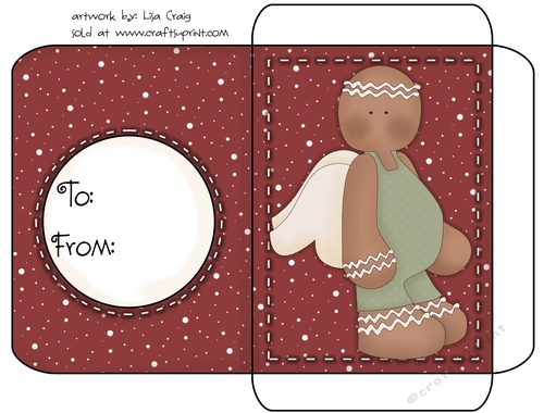 Christmas Gift Card Envelope Red 29