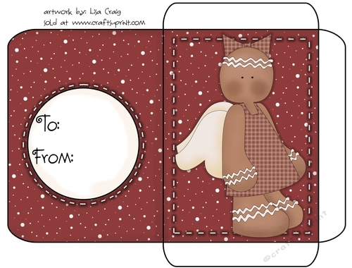 Christmas Gift Card Envelope Red 30