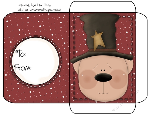 Christmas Gift Card Envelope Red 36