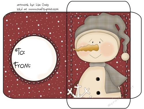 Christmas Gift Card Envelope Red 40