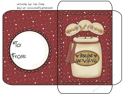 Christmas Gift Card Envelope Red 43