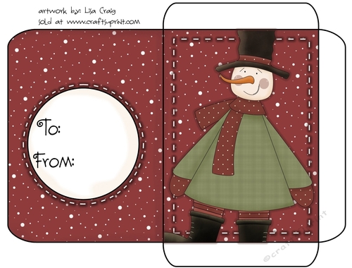 Christmas Gift Card Envelope Red 45