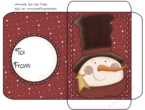 Christmas Gift Card Envelope Red 46