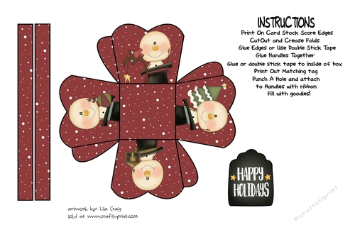 Christmas Basket & Tag 2