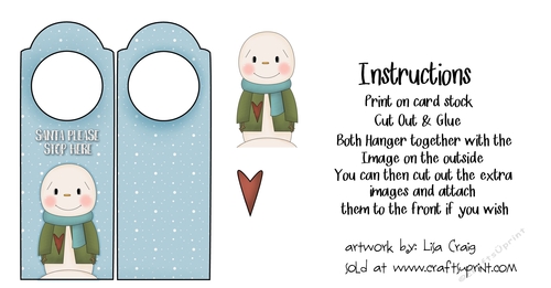 Snowman Door Hanger 1