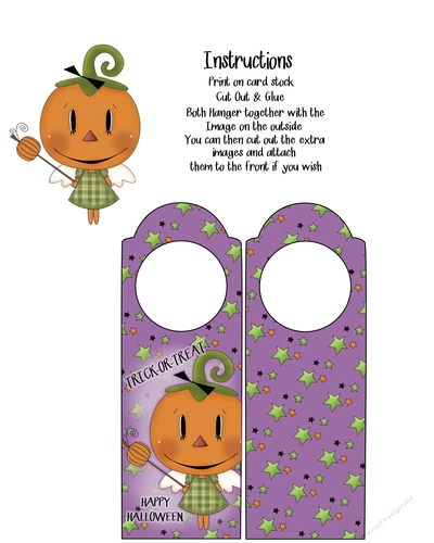 Pumpkin Fairy Door Hanger