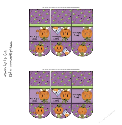 Pumpkin Fairy Candy Tent Cards