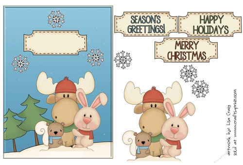 Winter Moose Card Front 1