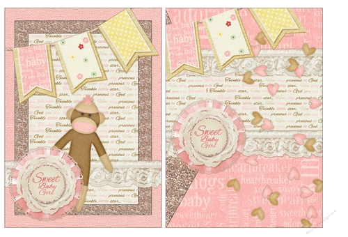 Sweet Baby Girl Card Fronts 1