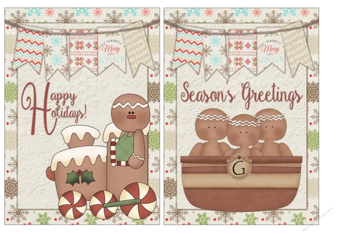 Sweet Gingerbread Card Fronts 2