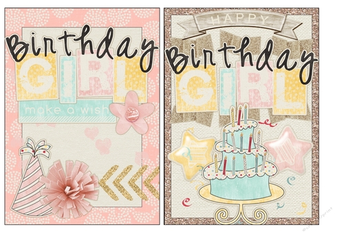 Sweet Girl Birthday Card Fronts 1