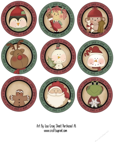 Christmas Joy Labels Sheet 1