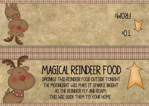 Magical Reindeer Food Large Bag Topper