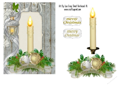 Candle Happy Holidays Step-By-Step Card Front